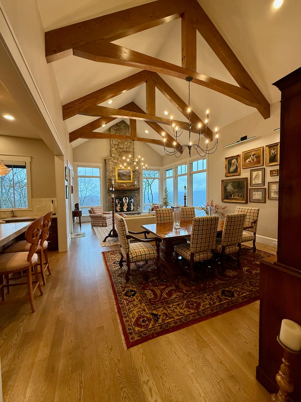 family room refined mountain living